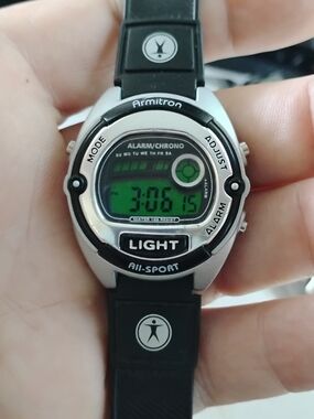 Armitron Black Digital All-Sport Watch with Light